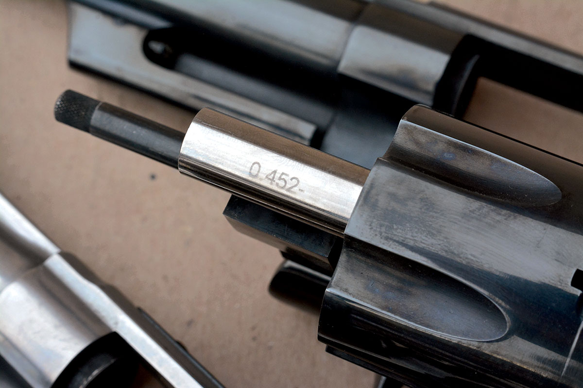 During the early 1980s, Smith & Wesson tightened up the chamber throats to .452 inch, which served to substantially improve accuracy.
